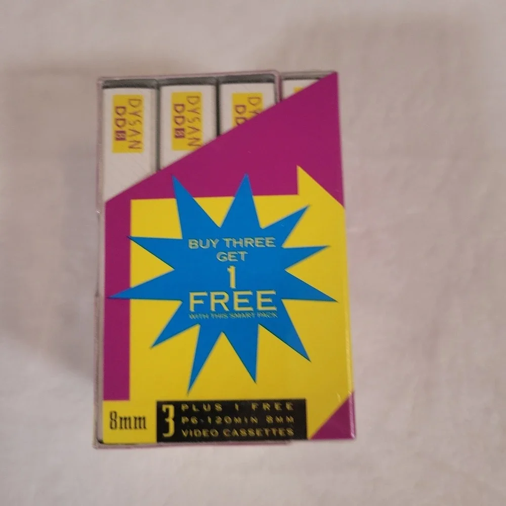 Dysan 8mm Video Cassette 120 Min Digital Buy 3 Get 1 Free Brand New Sealed